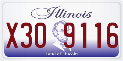 IL license plate X309116