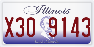 IL license plate X309143