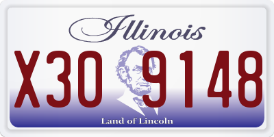 IL license plate X309148