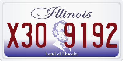 IL license plate X309192