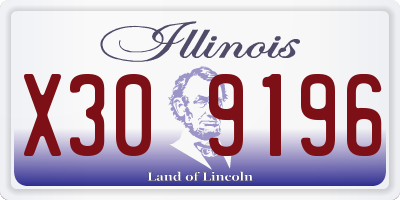 IL license plate X309196