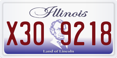 IL license plate X309218
