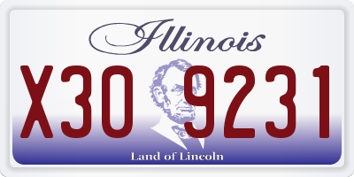 IL license plate X309231
