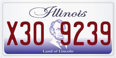 IL license plate X309239