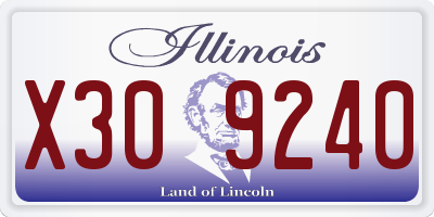 IL license plate X309240