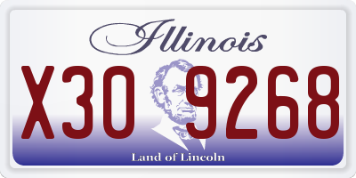 IL license plate X309268