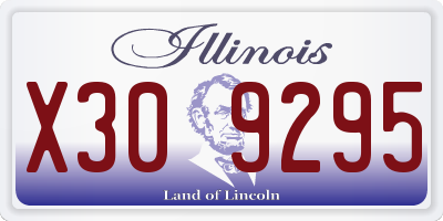IL license plate X309295