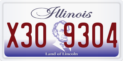 IL license plate X309304