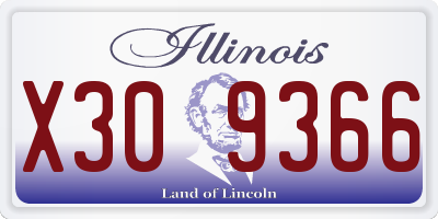 IL license plate X309366