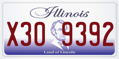 IL license plate X309392