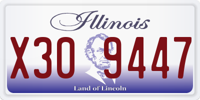 IL license plate X309447