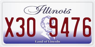 IL license plate X309476