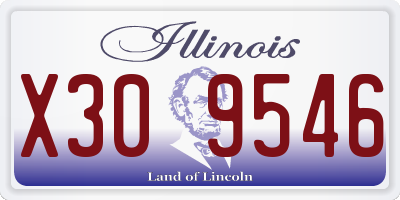 IL license plate X309546