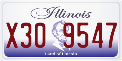 IL license plate X309547
