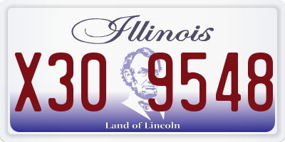 IL license plate X309548