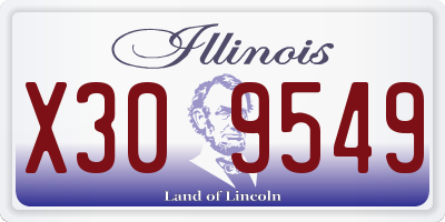 IL license plate X309549