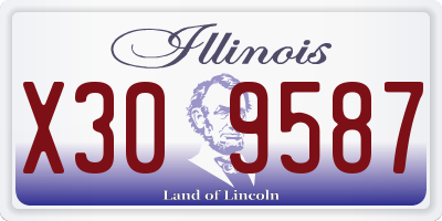 IL license plate X309587