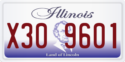 IL license plate X309601