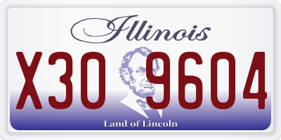 IL license plate X309604