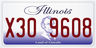 IL license plate X309608