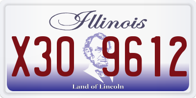 IL license plate X309612