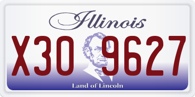 IL license plate X309627