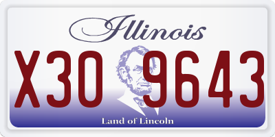 IL license plate X309643