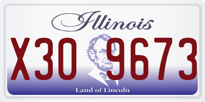IL license plate X309673