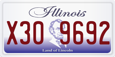 IL license plate X309692