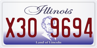 IL license plate X309694