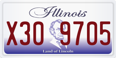 IL license plate X309705