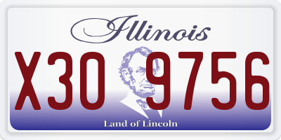 IL license plate X309756