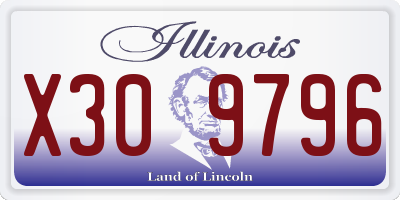 IL license plate X309796