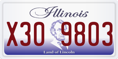 IL license plate X309803