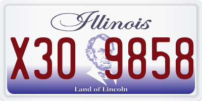 IL license plate X309858