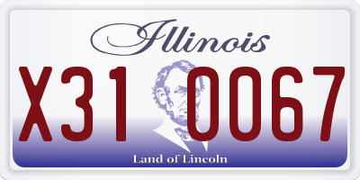 IL license plate X310067