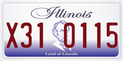 IL license plate X310115