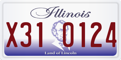 IL license plate X310124