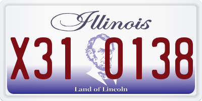 IL license plate X310138