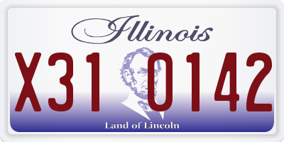 IL license plate X310142