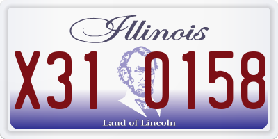 IL license plate X310158