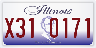 IL license plate X310171