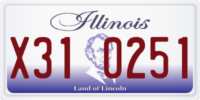 IL license plate X310251