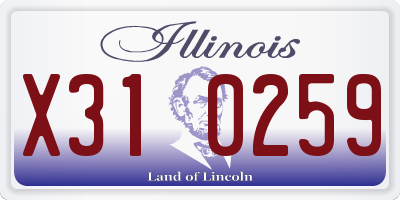 IL license plate X310259