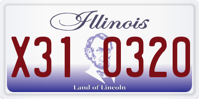 IL license plate X310320