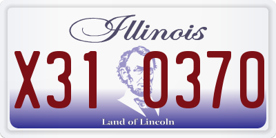 IL license plate X310370