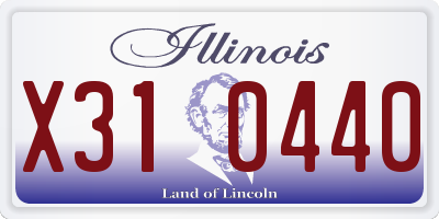 IL license plate X310440