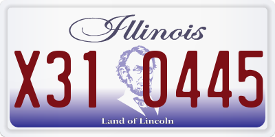 IL license plate X310445