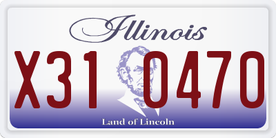 IL license plate X310470