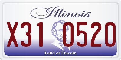 IL license plate X310520